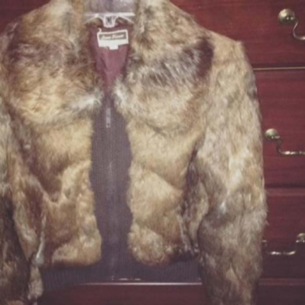 Real rabbit fur coat